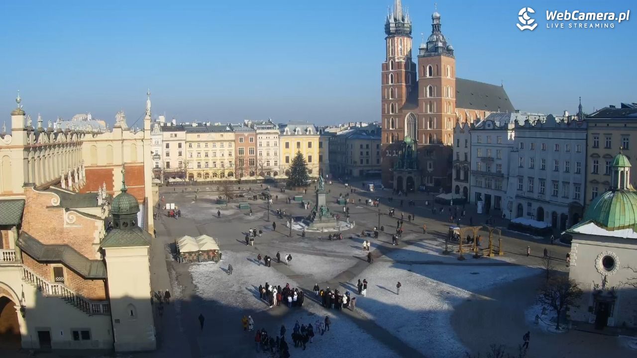 Kraków - widok na Rynek z hotelu - 20 styczeń 2026, 12:59