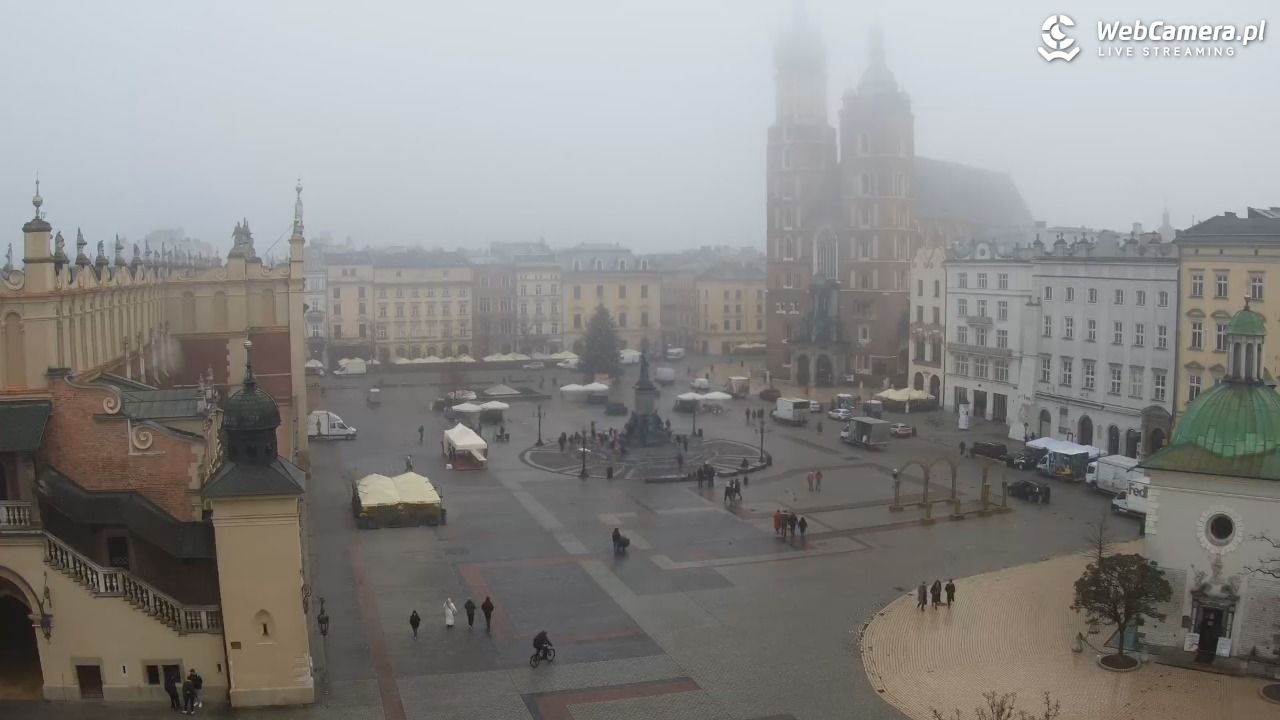 Kraków - widok na Rynek z hotelu - 04 grudzień 2025, 09:10