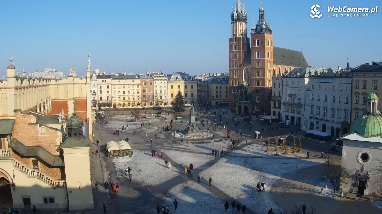 Kraków - widok na Rynek z hotelu - 17 styczeń 2026, 12:30