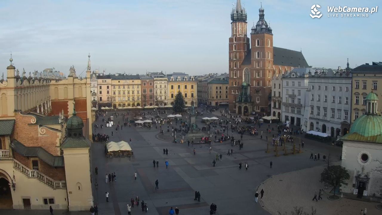 Kraków - widok na Rynek z hotelu - 04 grudzień 2025, 12:58