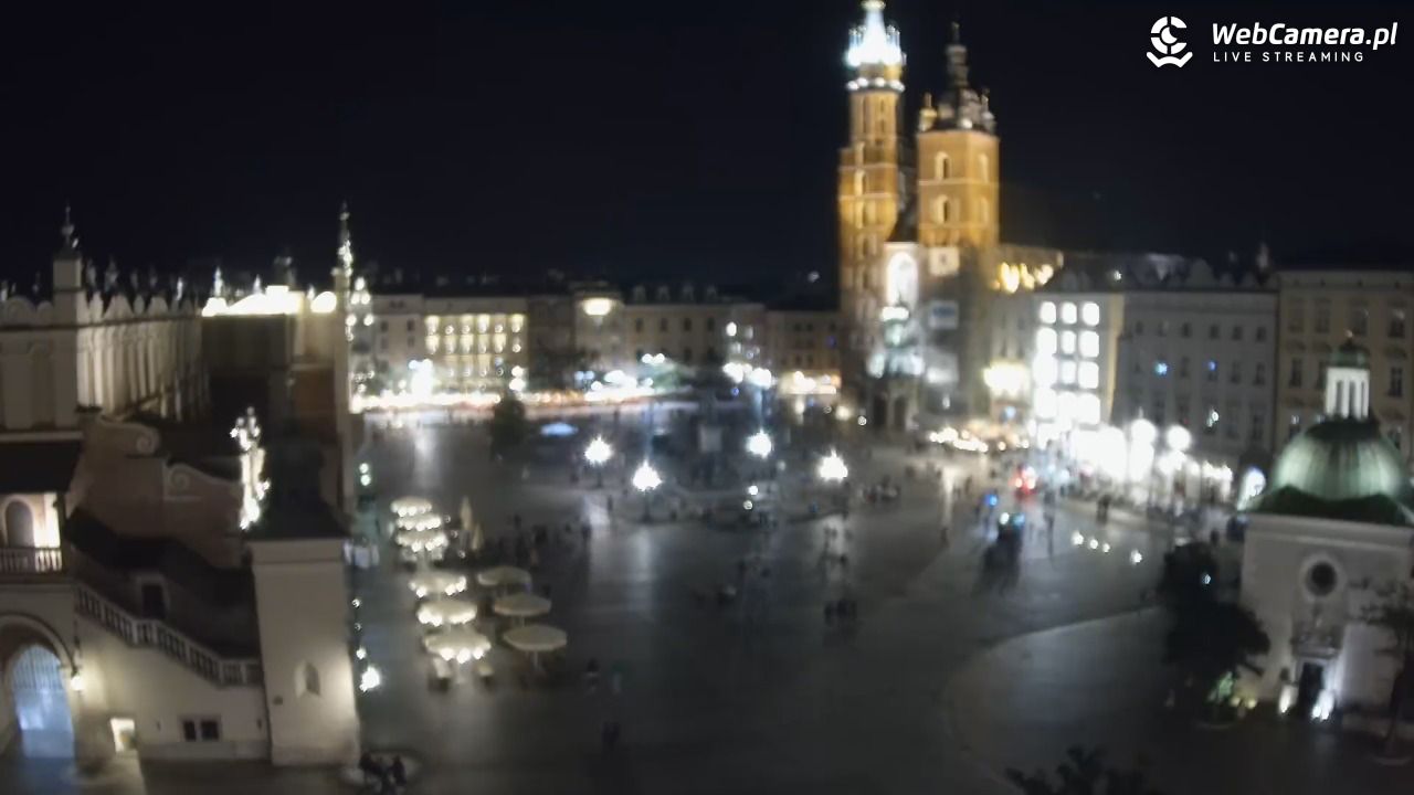 Kraków - widok na Rynek z hotelu - 25 sierpień 2025, 22:07