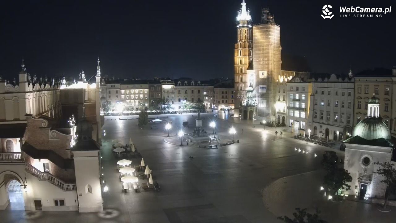 Kraków - widok na Rynek z hotelu - 12 czerwiec 2025, 02:22