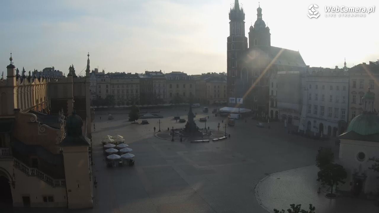 Kraków - widok na Rynek z hotelu - 03 czerwiec 2026, 06:17
