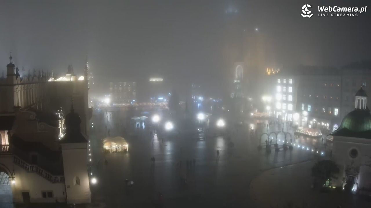 Kraków - widok na Rynek z hotelu - 04 grudzień 2025, 20:21