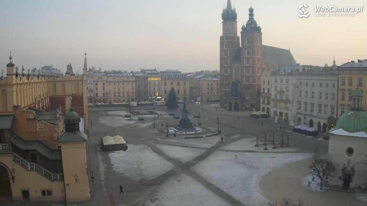 Kraków - widok na Rynek z hotelu - 20 styczeń 2026, 07:17