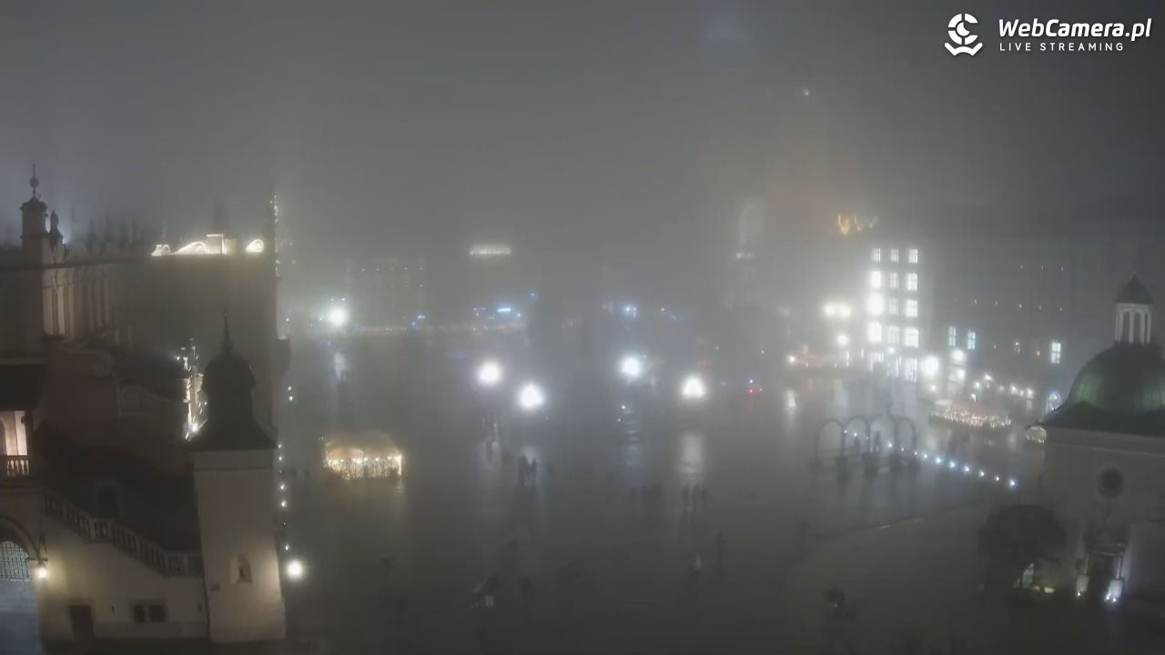Kraków - widok na Rynek z hotelu - 04 grudzień 2025, 20:43