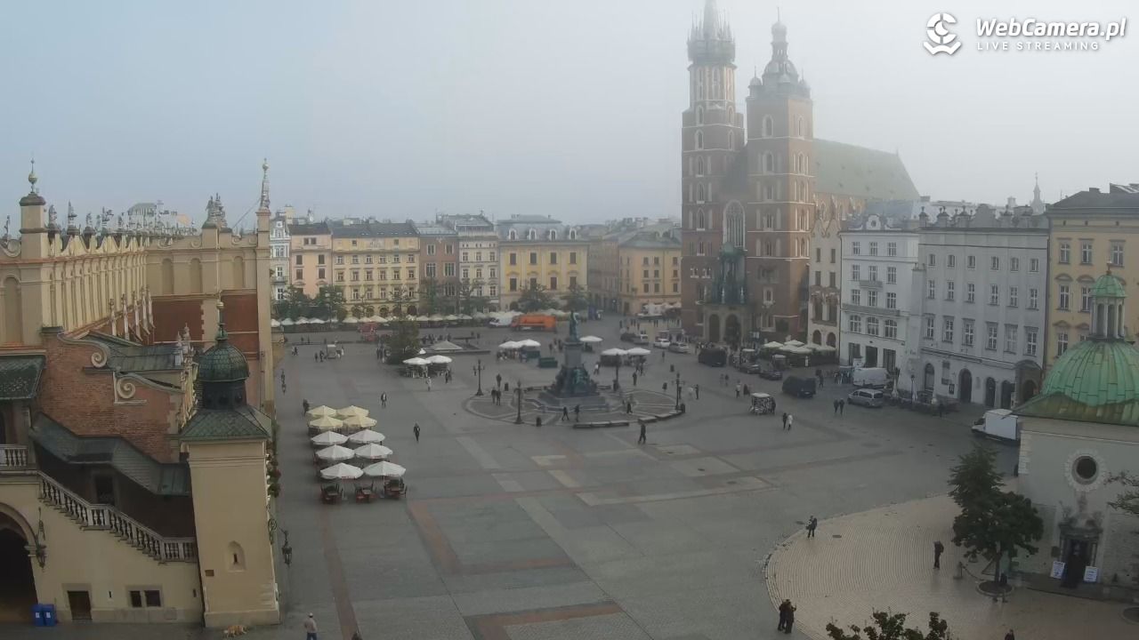 Kraków - widok na Rynek z hotelu - 17 październik 2026, 07:37