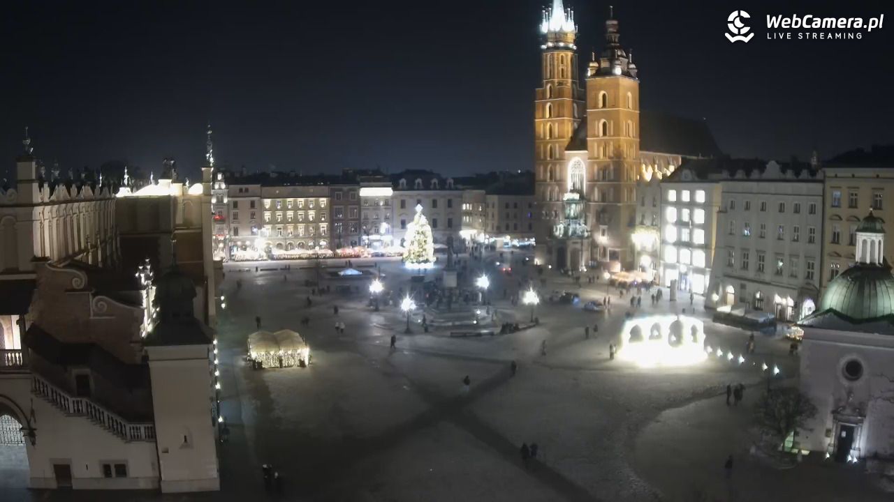 Kraków - widok na Rynek z hotelu - 17 styczeń 2026, 22:14