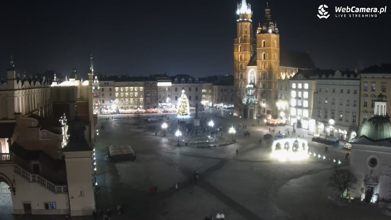 Kraków - widok na Rynek z hotelu - 18 styczeń 2026, 21:06