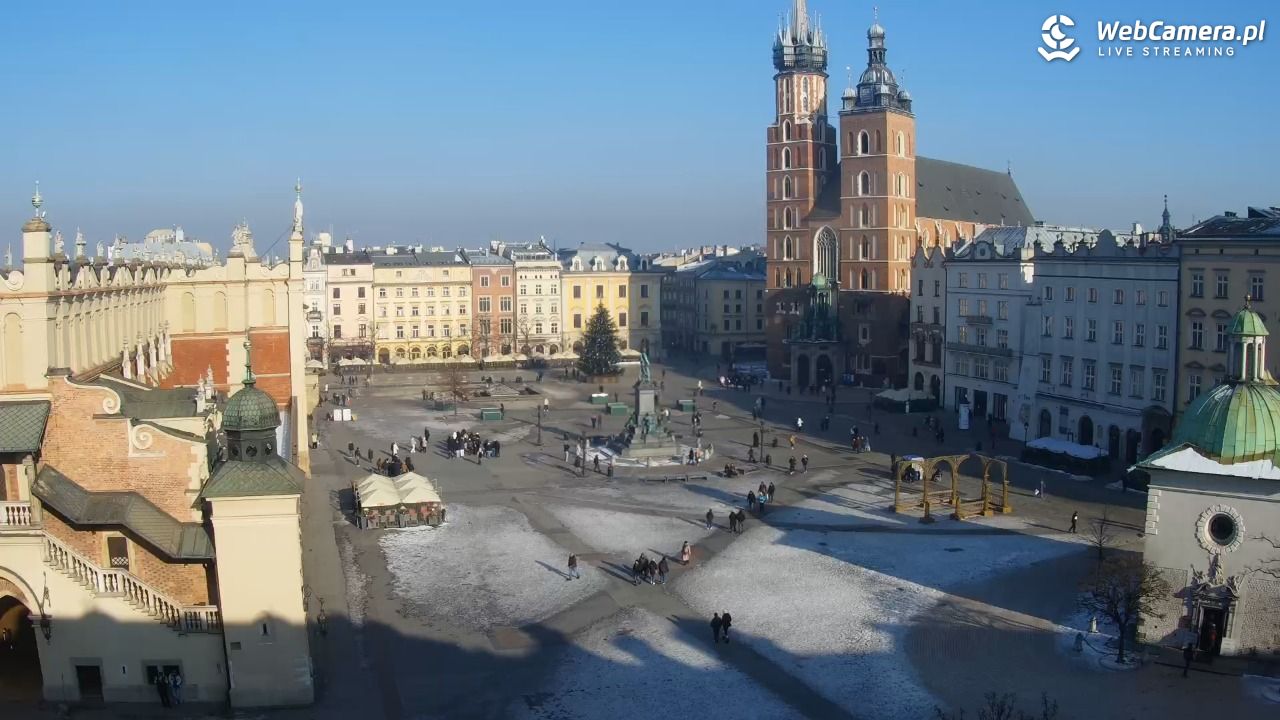 Kraków - widok na Rynek z hotelu - 20 styczeń 2026, 12:45