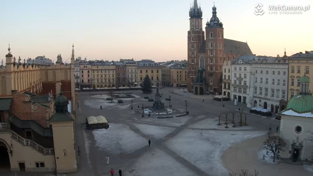 Kraków - widok na Rynek z hotelu - 18 styczeń 2026, 07:51