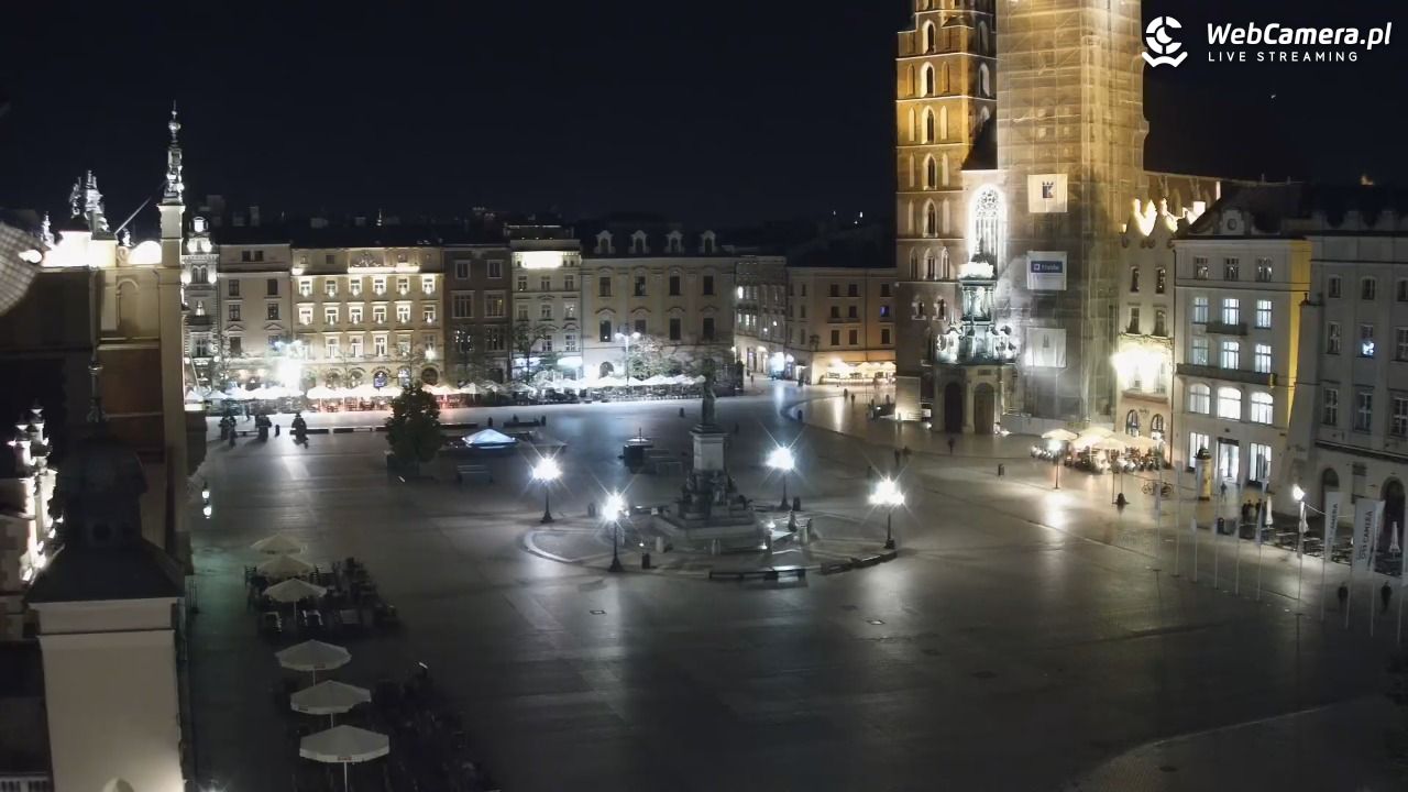Kraków - widok na Rynek z hotelu - 29 kwiecień 2025, 00:12