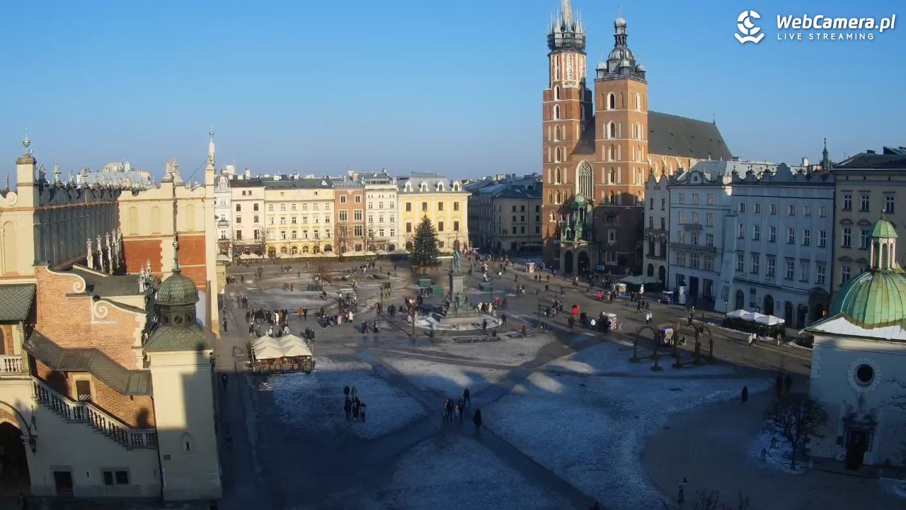 Kraków - widok na Rynek z hotelu - 17 styczeń 2026, 13:44