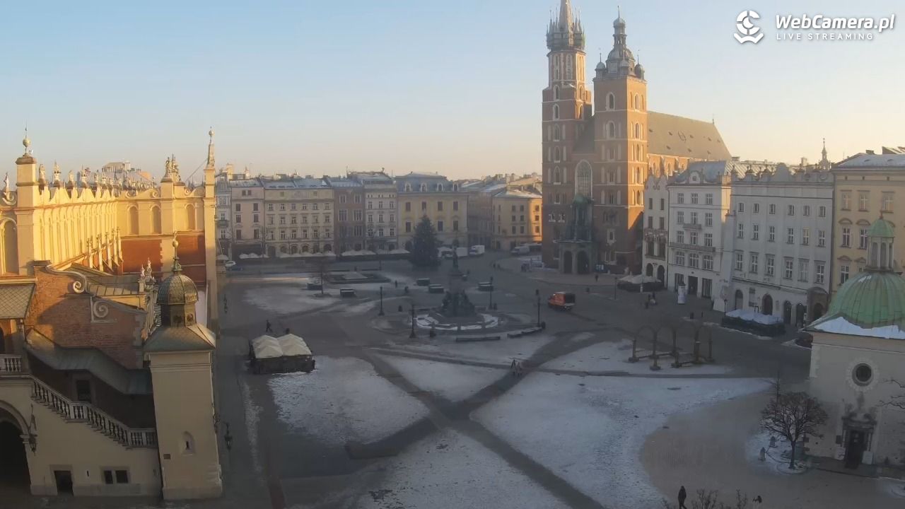 Kraków - widok na Rynek z hotelu - 21 styczeń 2026, 08:40