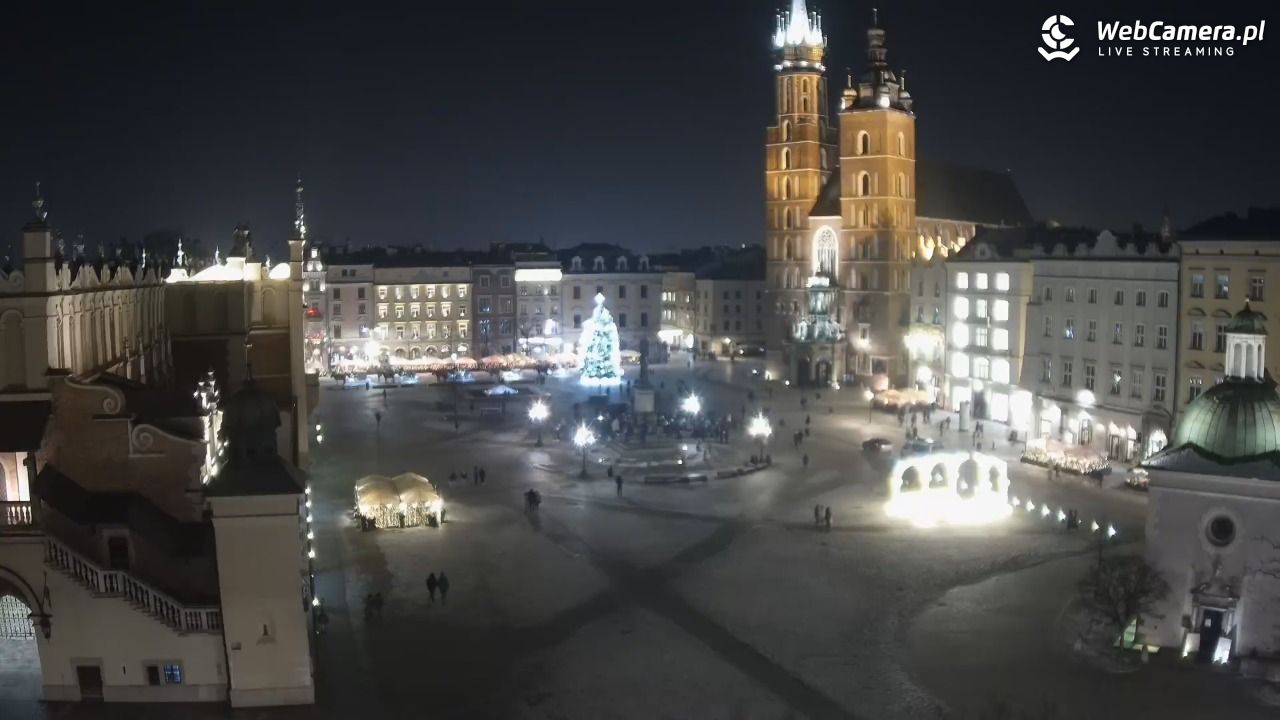 Kraków - widok na Rynek z hotelu - 18 styczeń 2026, 20:13