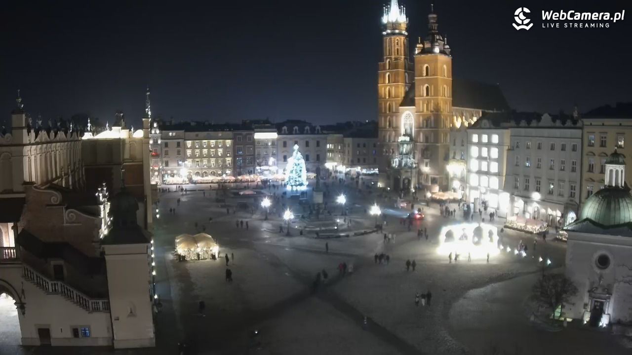 Kraków - widok na Rynek z hotelu - 17 styczeń 2026, 18:13