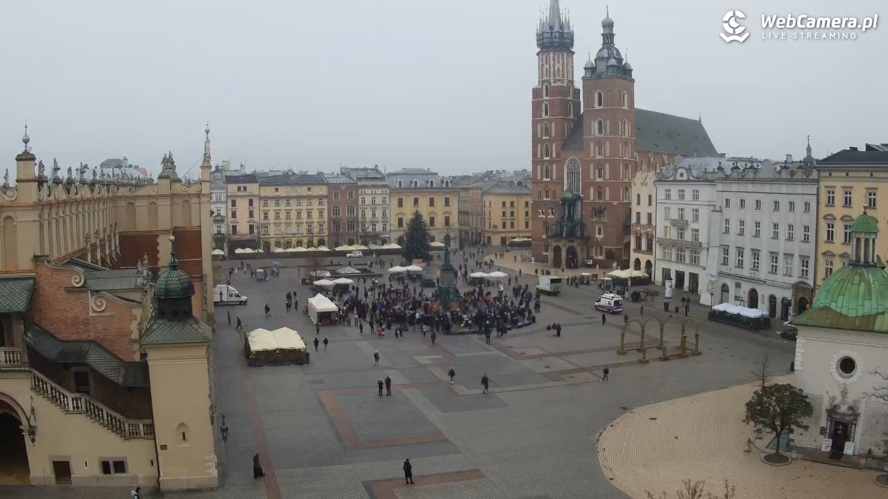Kraków - widok na Rynek z hotelu - 04 grudzień 2025, 10:02