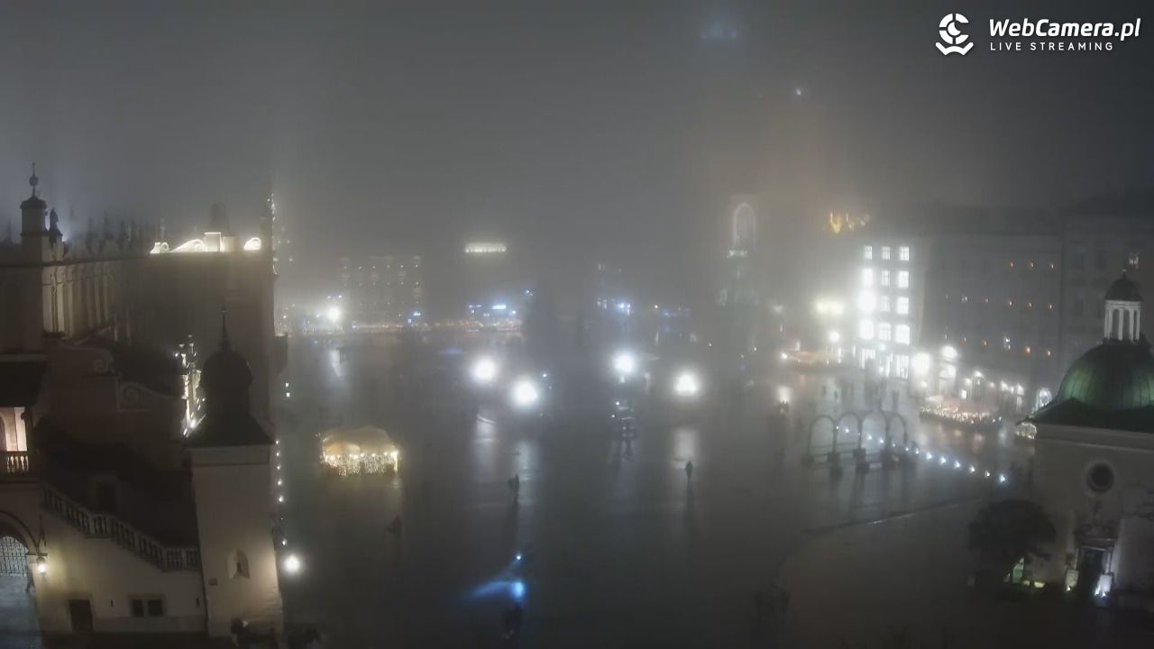 Kraków - widok na Rynek z hotelu - 04 grudzień 2025, 21:25