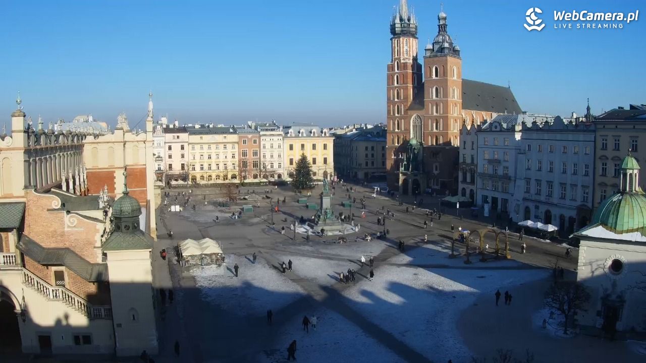 Kraków - widok na Rynek z hotelu - 21 styczeń 2026, 13:25