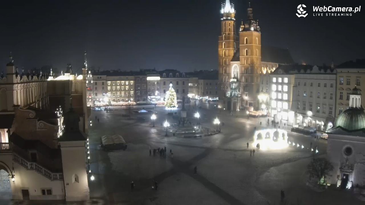 Kraków - widok na Rynek z hotelu - 19 styczeń 2026, 21:32
