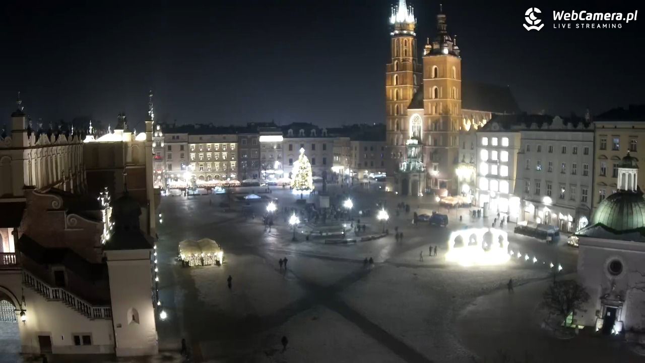 Kraków - widok na Rynek z hotelu - 20 styczeń 2026, 21:28