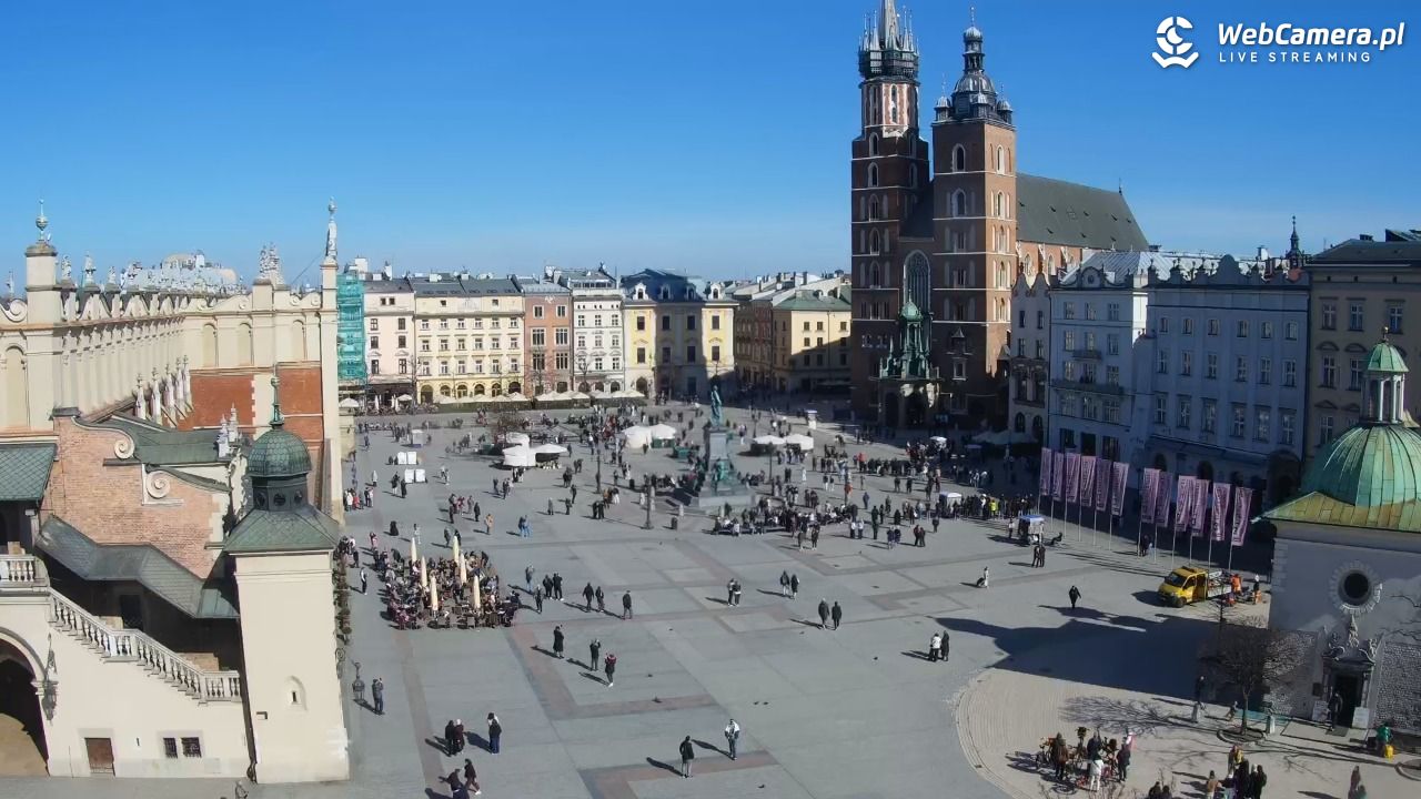 Kraków - widok na Rynek z hotelu - 06 marzec 2026, 12:01