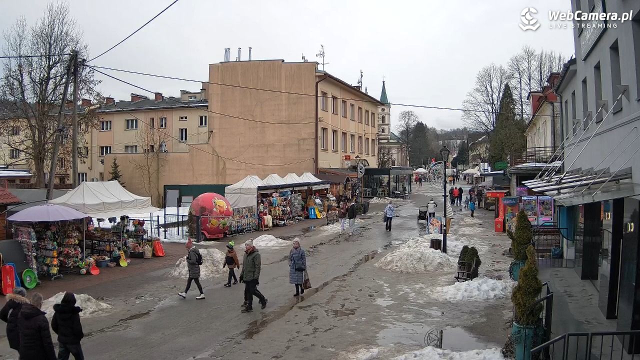 WISŁA - widok na deptak - 26 styczeń 2026, 13:34