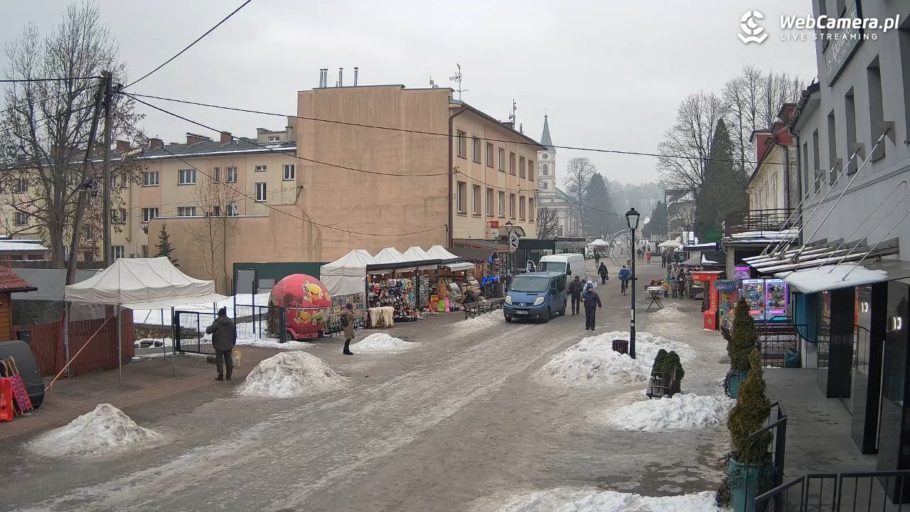 WISŁA - widok na deptak - 24 styczeń 2026, 09:59