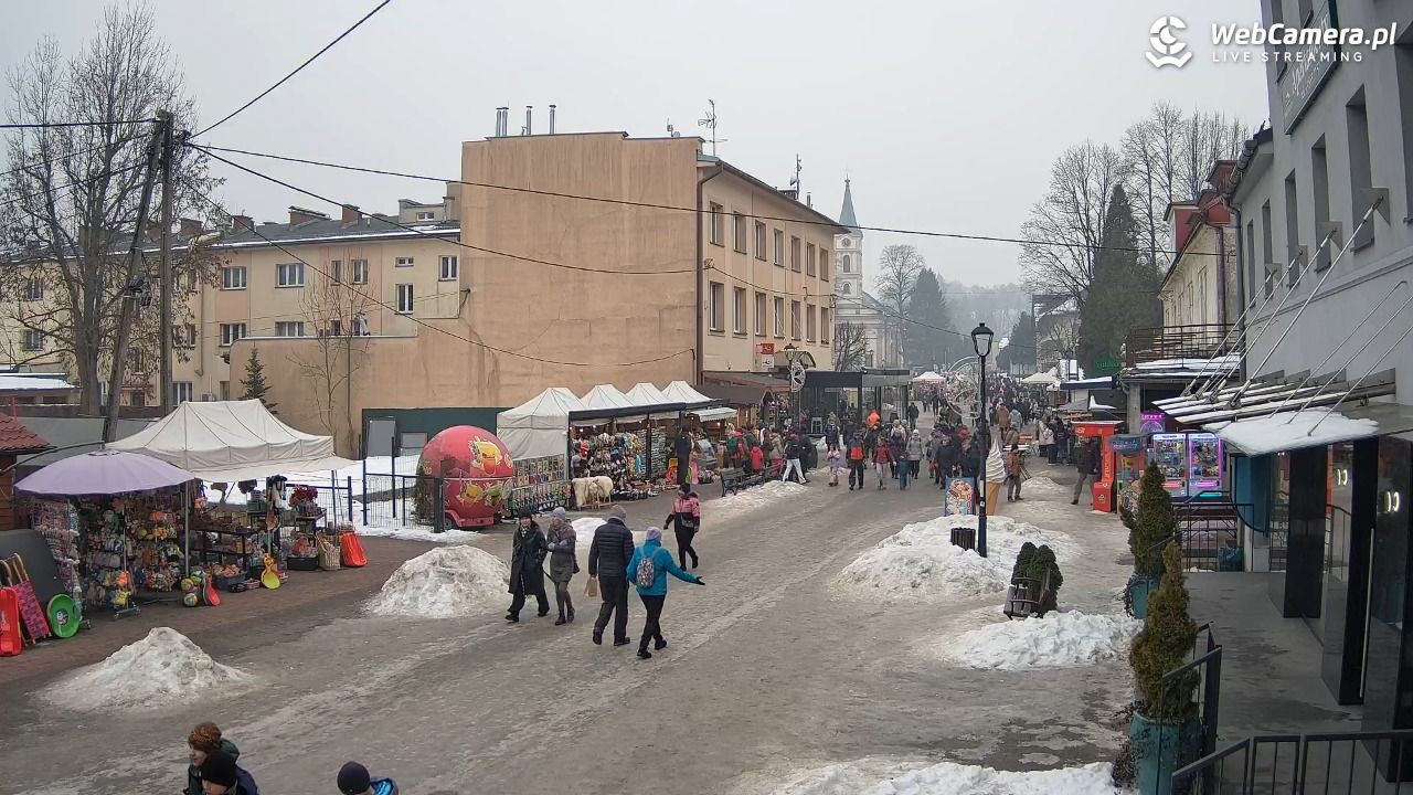 WISŁA - widok na deptak - 24 styczeń 2026, 11:55