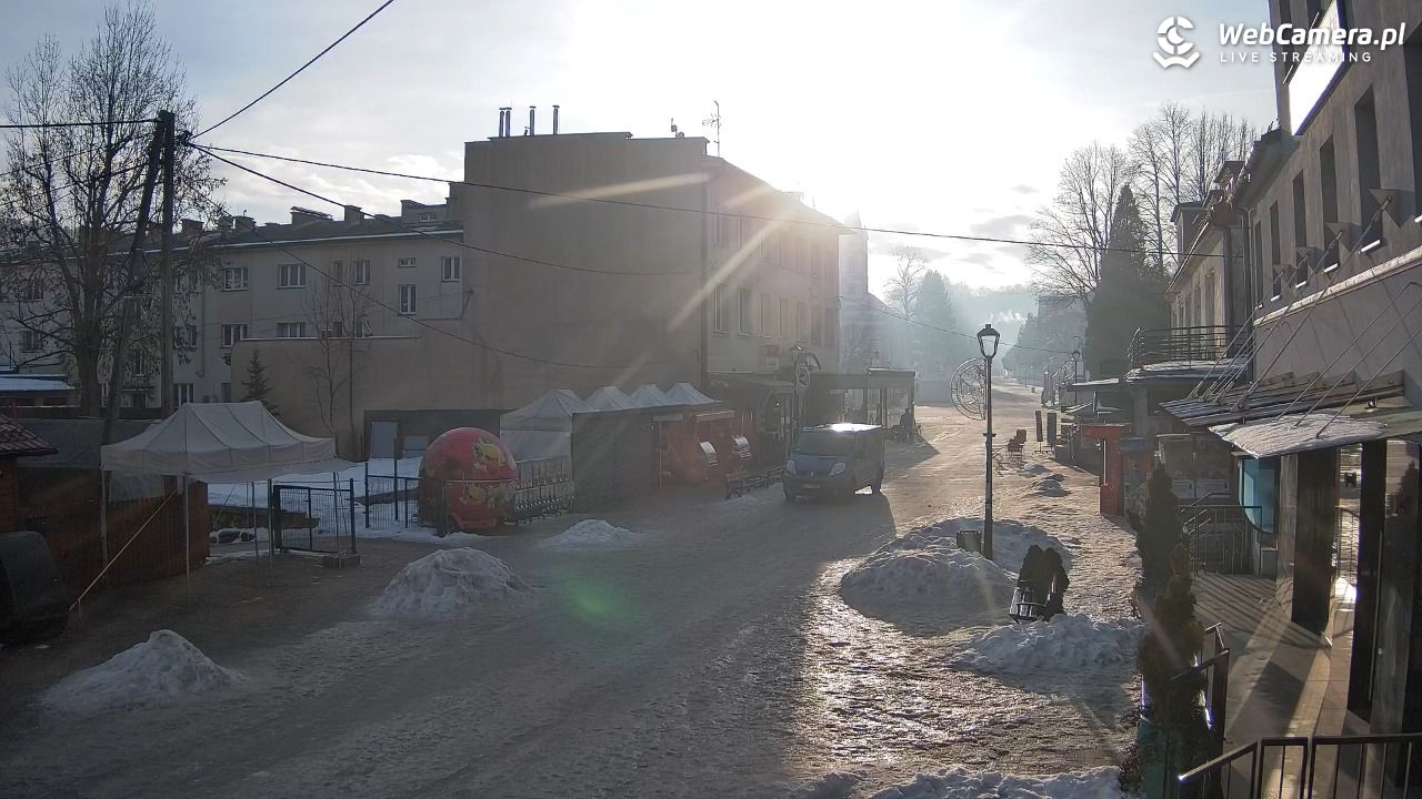 WISŁA - widok na deptak - 25 styczeń 2026, 08:55