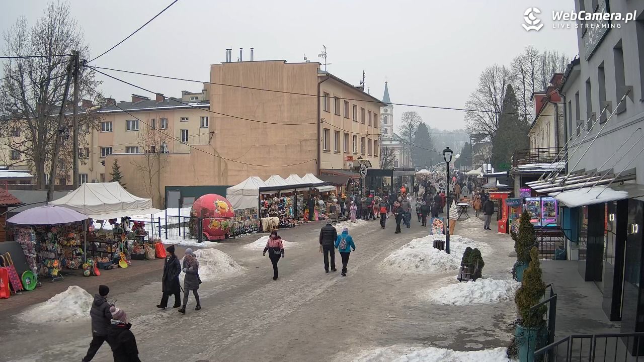 WISŁA - widok na deptak - 24 styczeń 2026, 11:55