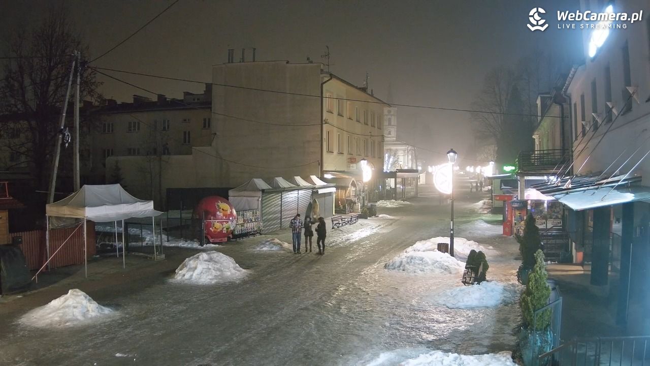 WISŁA - widok na deptak - 24 styczeń 2026, 22:40