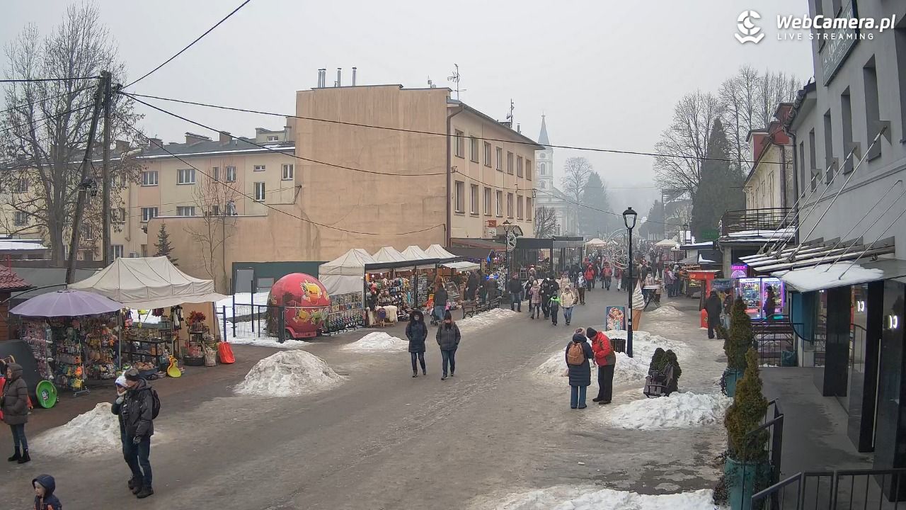 WISŁA - widok na deptak - 24 styczeń 2026, 14:45