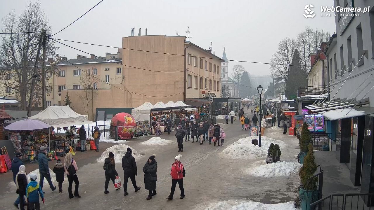 WISŁA - widok na deptak - 24 styczeń 2026, 13:40