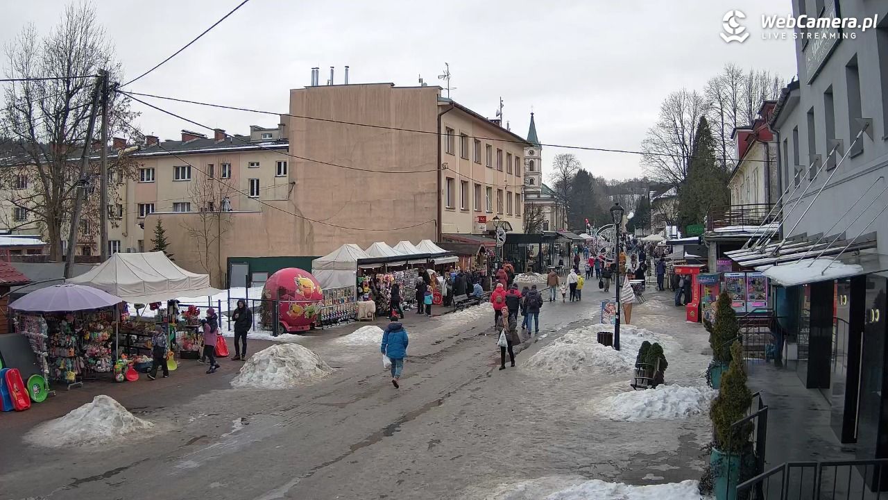 WISŁA - widok na deptak - 25 styczeń 2026, 11:54