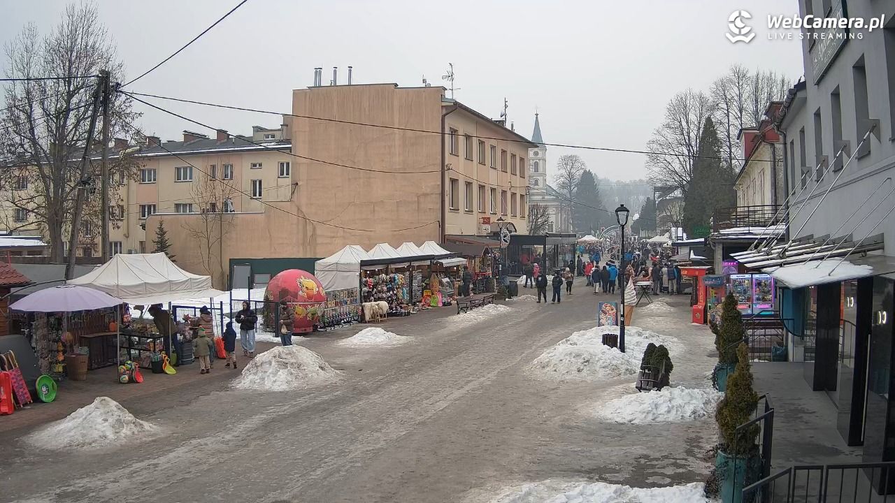 WISŁA - widok na deptak - 24 styczeń 2026, 11:26