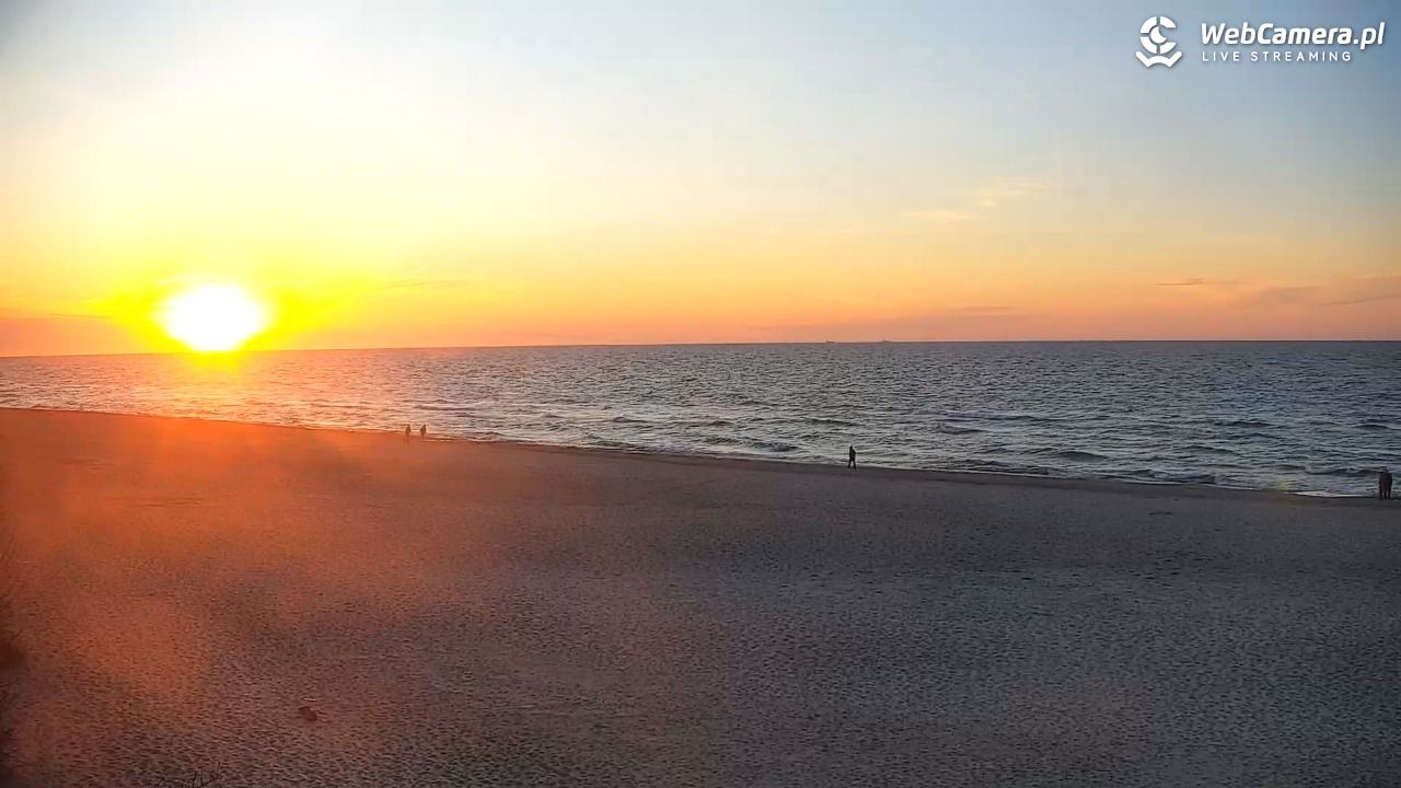 JASTRZĘBIA GÓRA - widok na plażę - 19 kwiecień 2026, 19:50