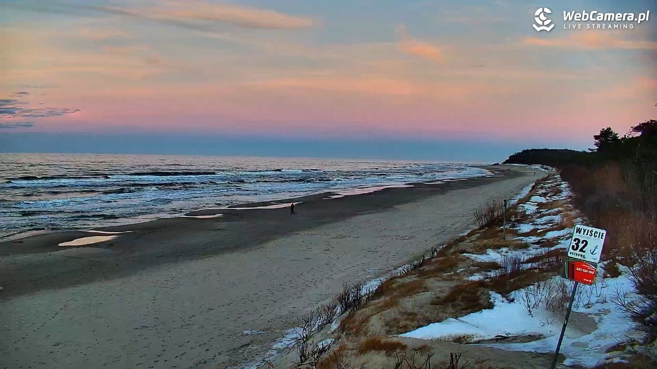 OSTROWO - widok na plażę NOWOŚĆ - 25 luty 2026, 17:17