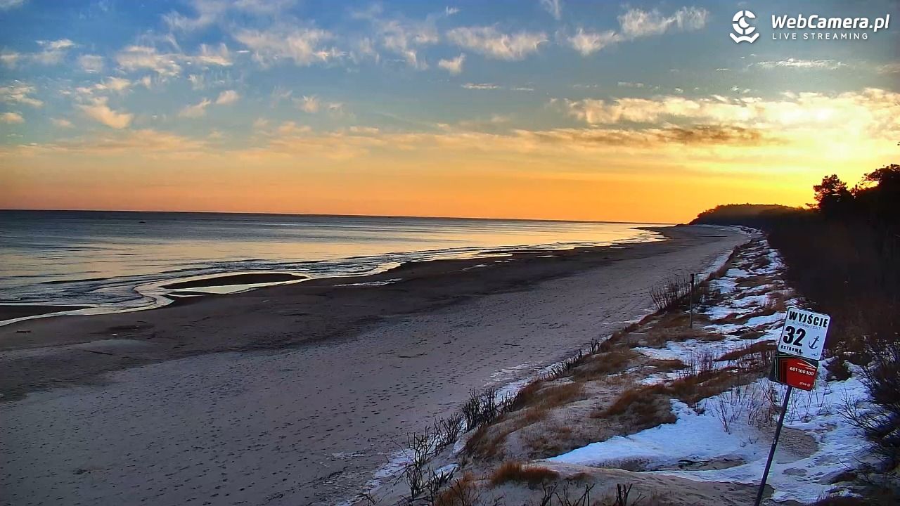 OSTROWO - widok na plażę NOWOŚĆ - 26 luty 2026, 07:06