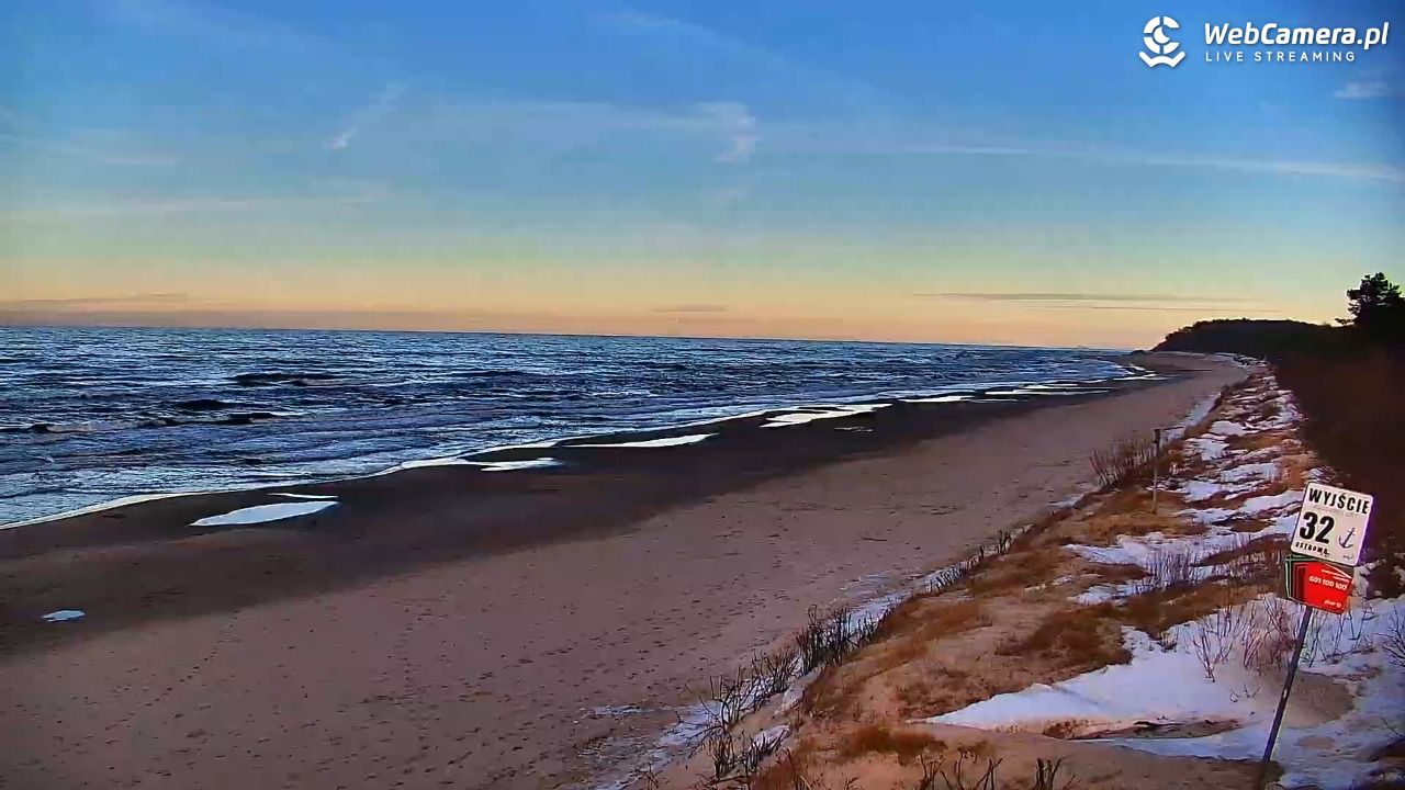 OSTROWO - widok na plażę NOWOŚĆ - 25 luty 2026, 16:21