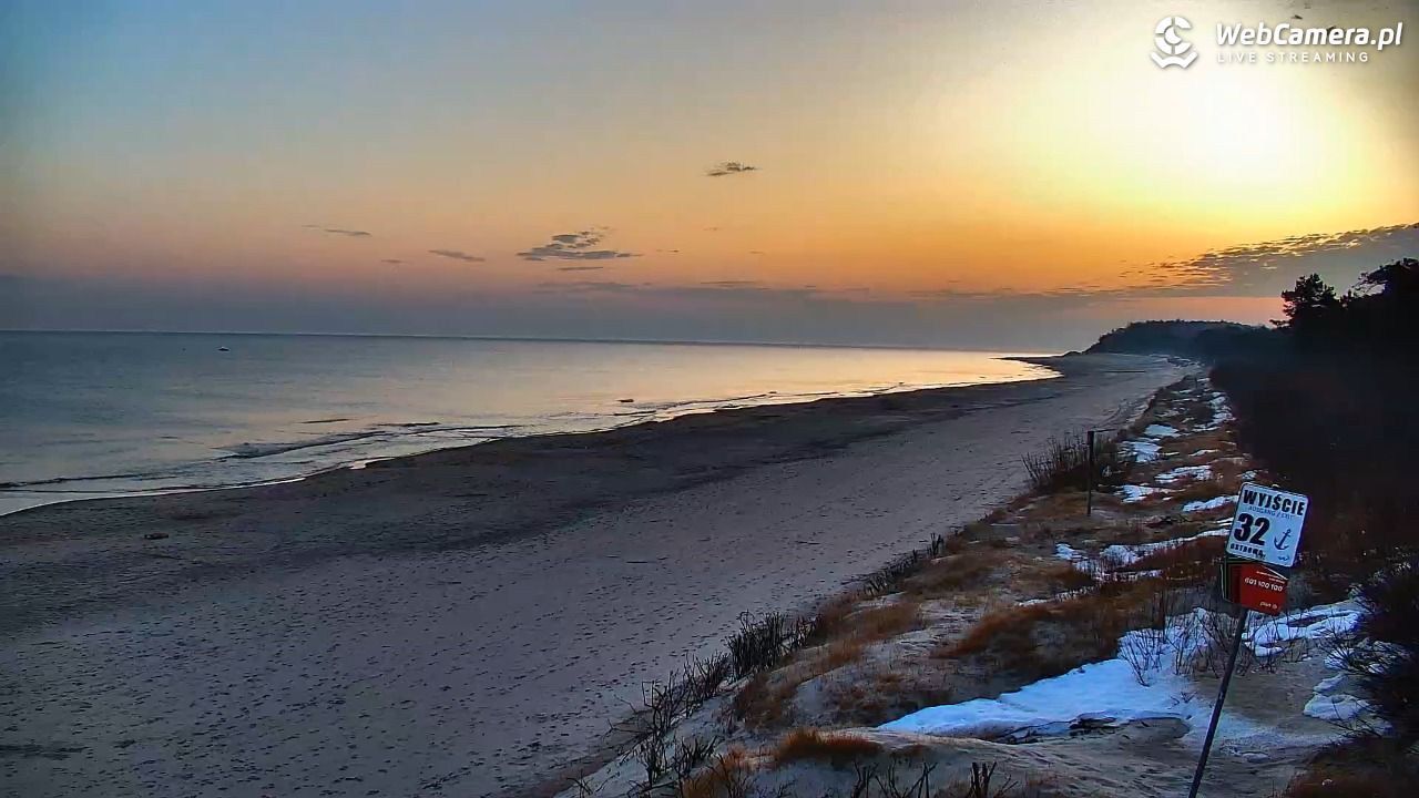 OSTROWO - widok na plażę NOWOŚĆ - 28 luty 2026, 06:21