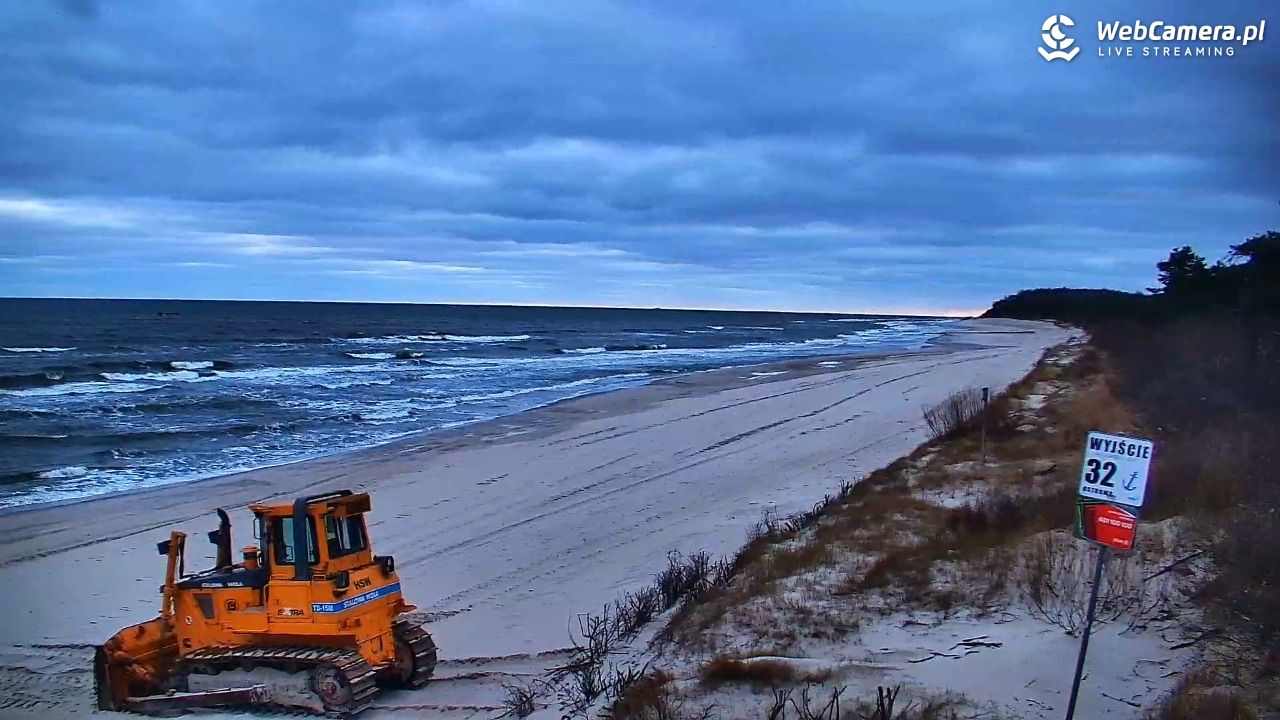 OSTROWO - widok na plażę NOWOŚĆ - 24 grudzień 2025, 07:55