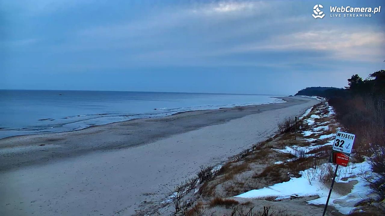 OSTROWO - widok na plażę NOWOŚĆ - 27 luty 2026, 06:43