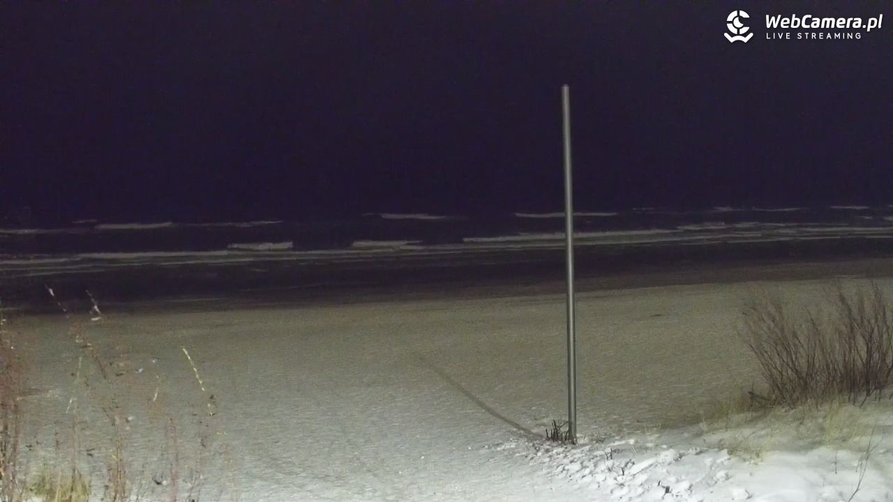 WŁADYSŁAWOWO - widok na plażę - 22 styczeń 2026, 22:25