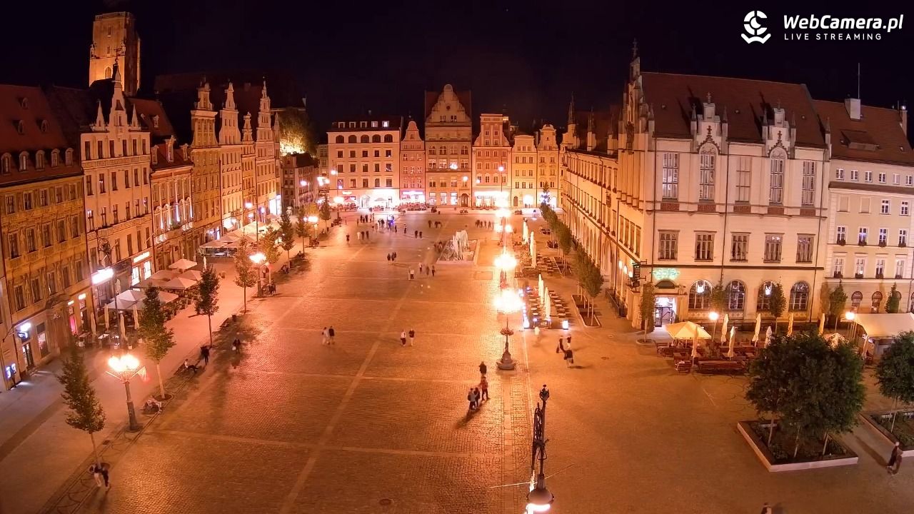 WROCŁAW - widok na Stare Miasto - 24 sierpień 2026, 22:13