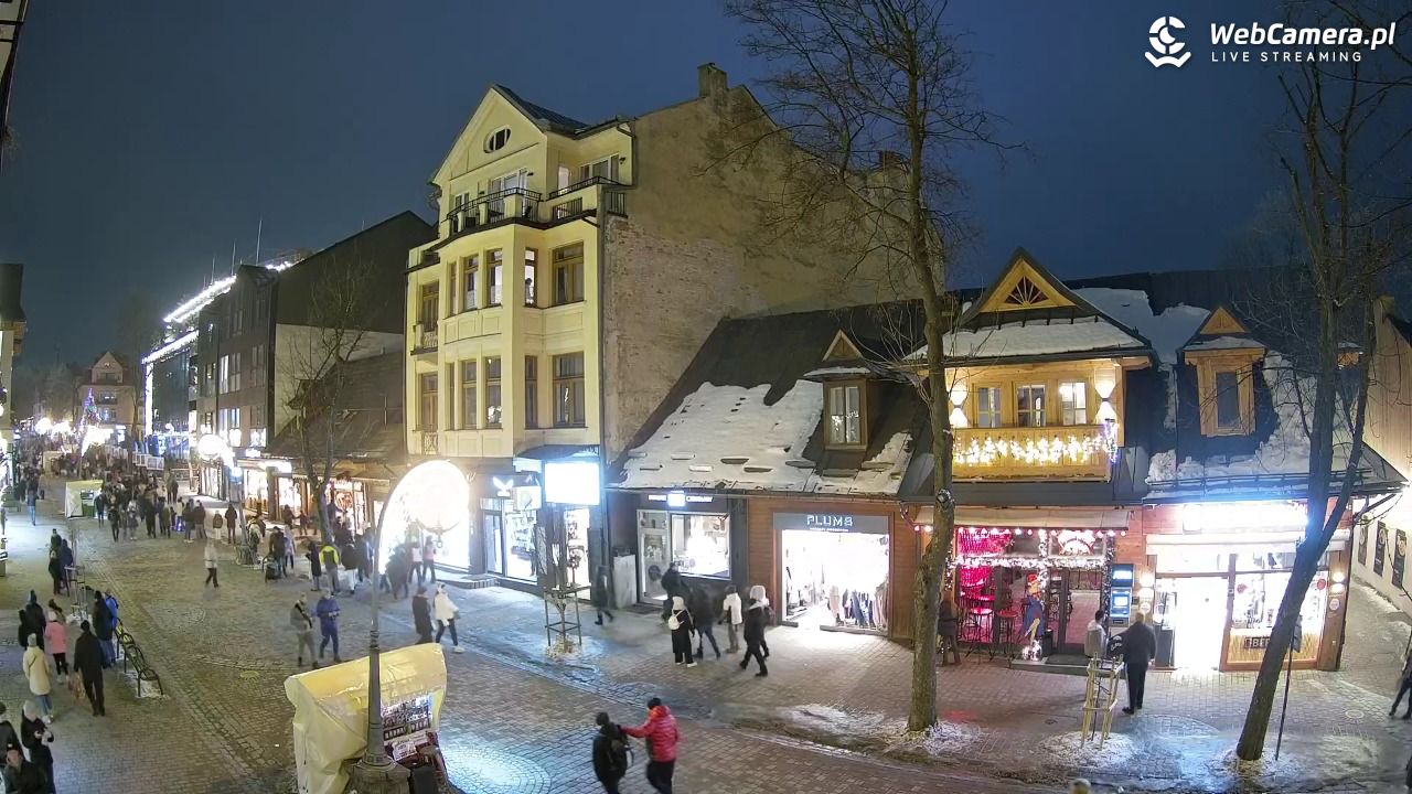 Krupówki  - widok na deptak - 31 styczeń 2026, 17:25