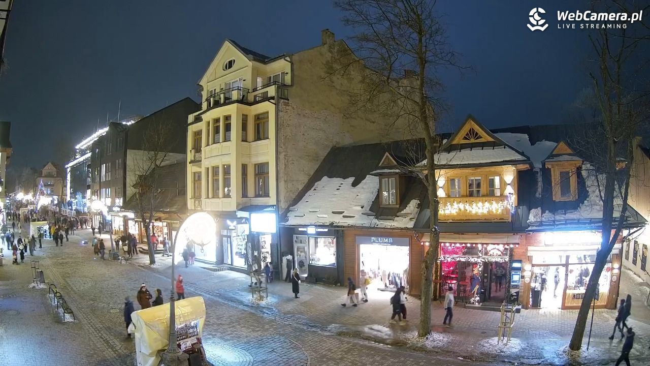 Krupówki  - widok na deptak - 31 styczeń 2026, 17:53