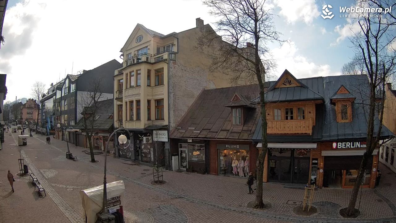 Krupówki  - widok na deptak - 18 marzec 2026, 10:20