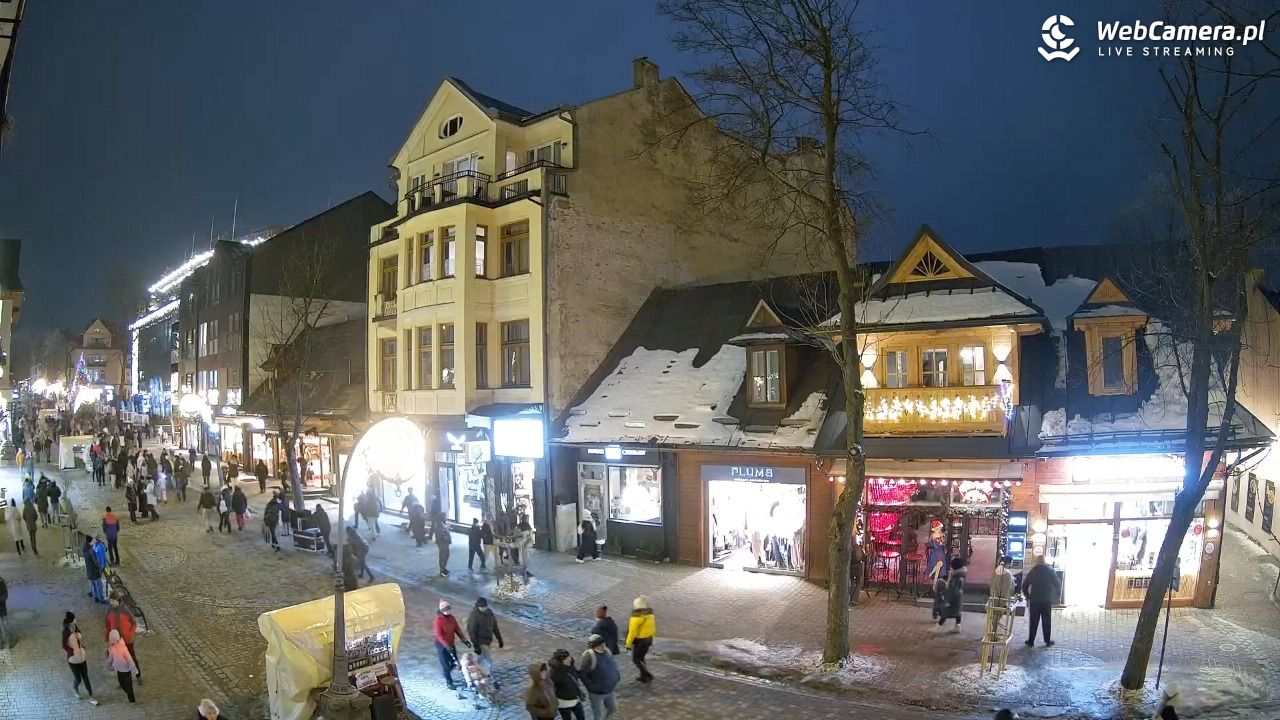 Krupówki  - widok na deptak - 31 styczeń 2026, 17:27