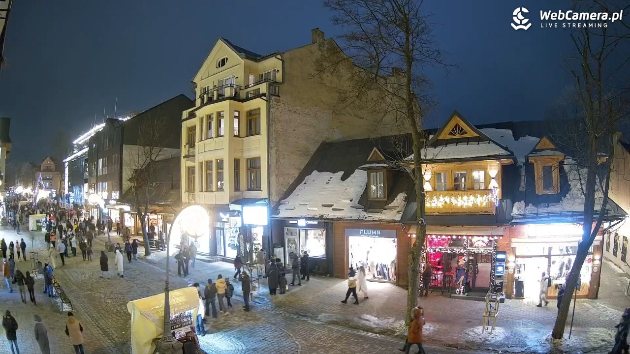 Krupówki  - widok na deptak - 31 styczeń 2026, 17:27